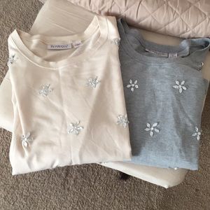 Set of 2 NWOT sweatshirts with embelishments